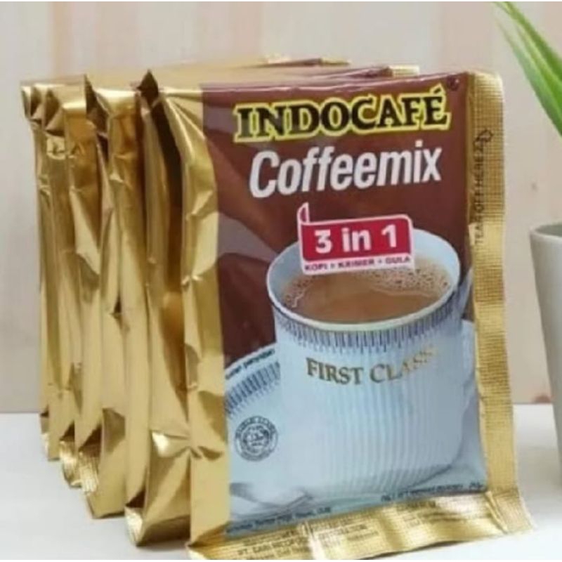 

KOPI INDOCAFE COFFEMIX 3in1 Sachet Renceng 1 bag isi 10 renceng 100 sachet