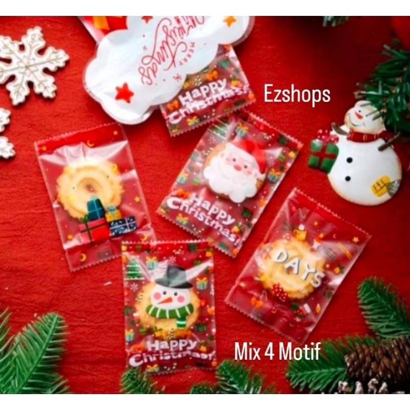 

Cookies Plastik | Christmas Plastik | Hamper Plastik | Plastik Kue Kering | Plastik Natal Mix 4 Motif
