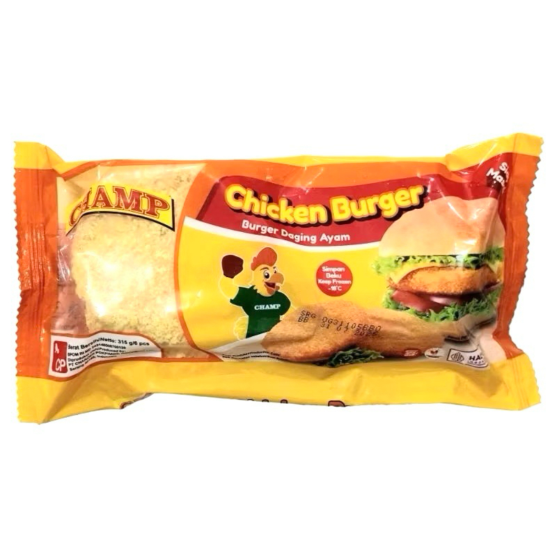 

Champ Crispy Burger Daging Ayam 315 gr