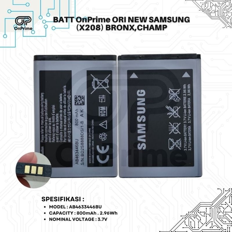 Baterai Batre Samsung Caramel E1272 Lipat Flip Karamel / Champ C3303 / Bronx B299 / E1080 E1195 Orig