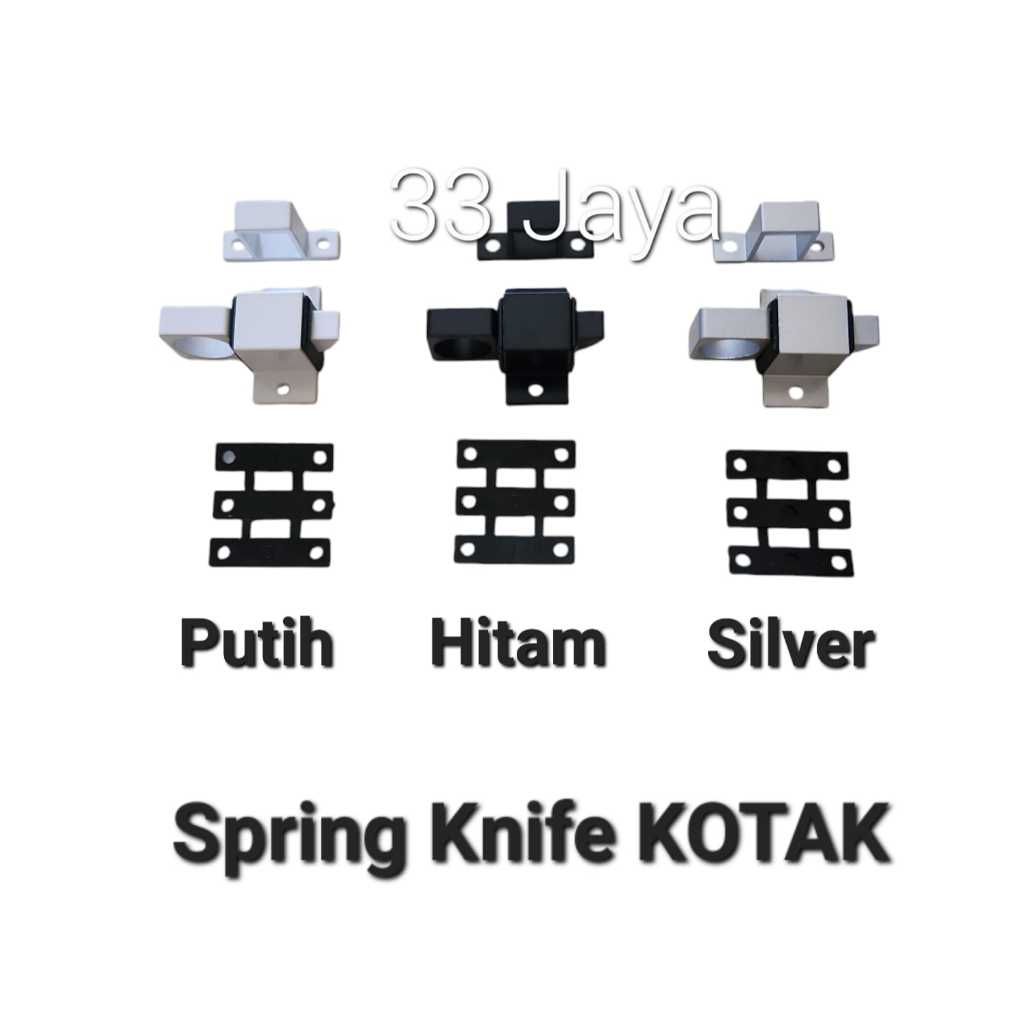 Spring Knife KOTAK Dan BULAT Jendela SILVER HITAM PUTIH Bahan Almunium untuk Jendela Rumah/Kantor