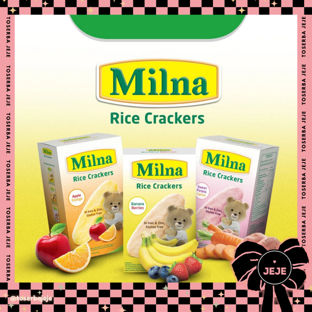 MILNA Rice Crackers 5x4gr | Cemilan snack bayi 8+ bulan