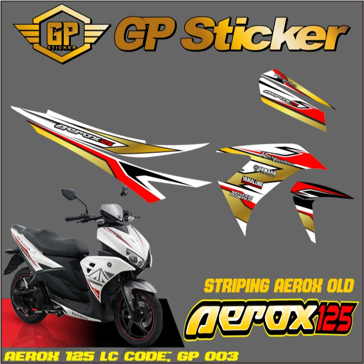 Sticker Aerox Striping List Variasi Aerox 125 LC - Stiker Striping Aksesoris Motor Aerox 125 GP 003