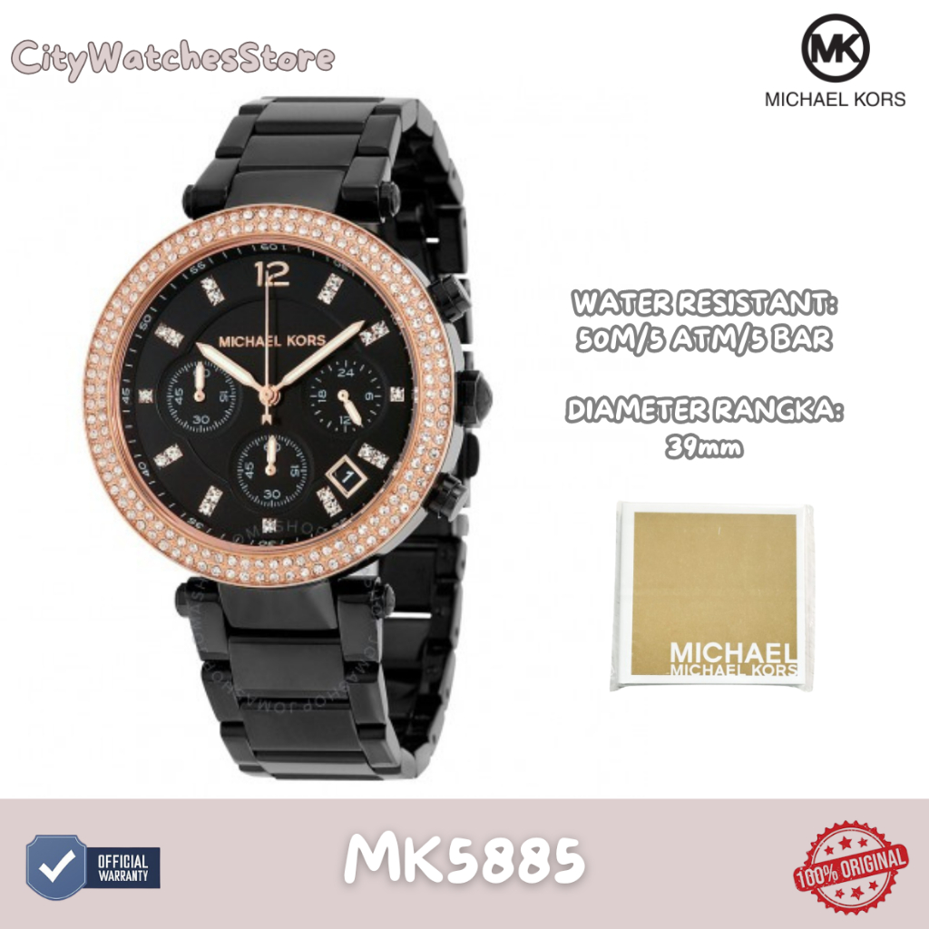 Jam Tangan Wanita Tali Rantai Anti Karat Original - MK5885 / Jam Tangan Wanita Original / Jam Wanita