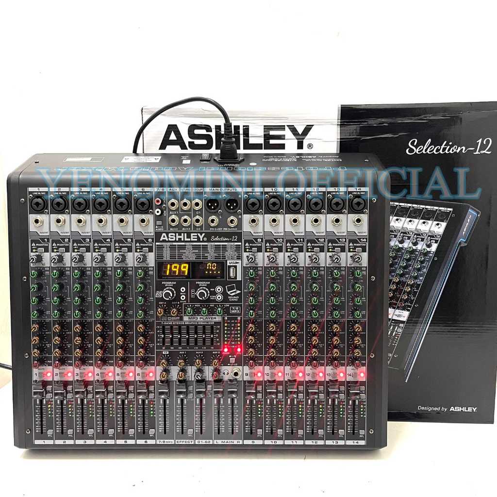 Mixer Audio Ashley Selection 12 12channel Original Mixer Ashley Selection12 Mixing 12 Bagus ( Bisa C
