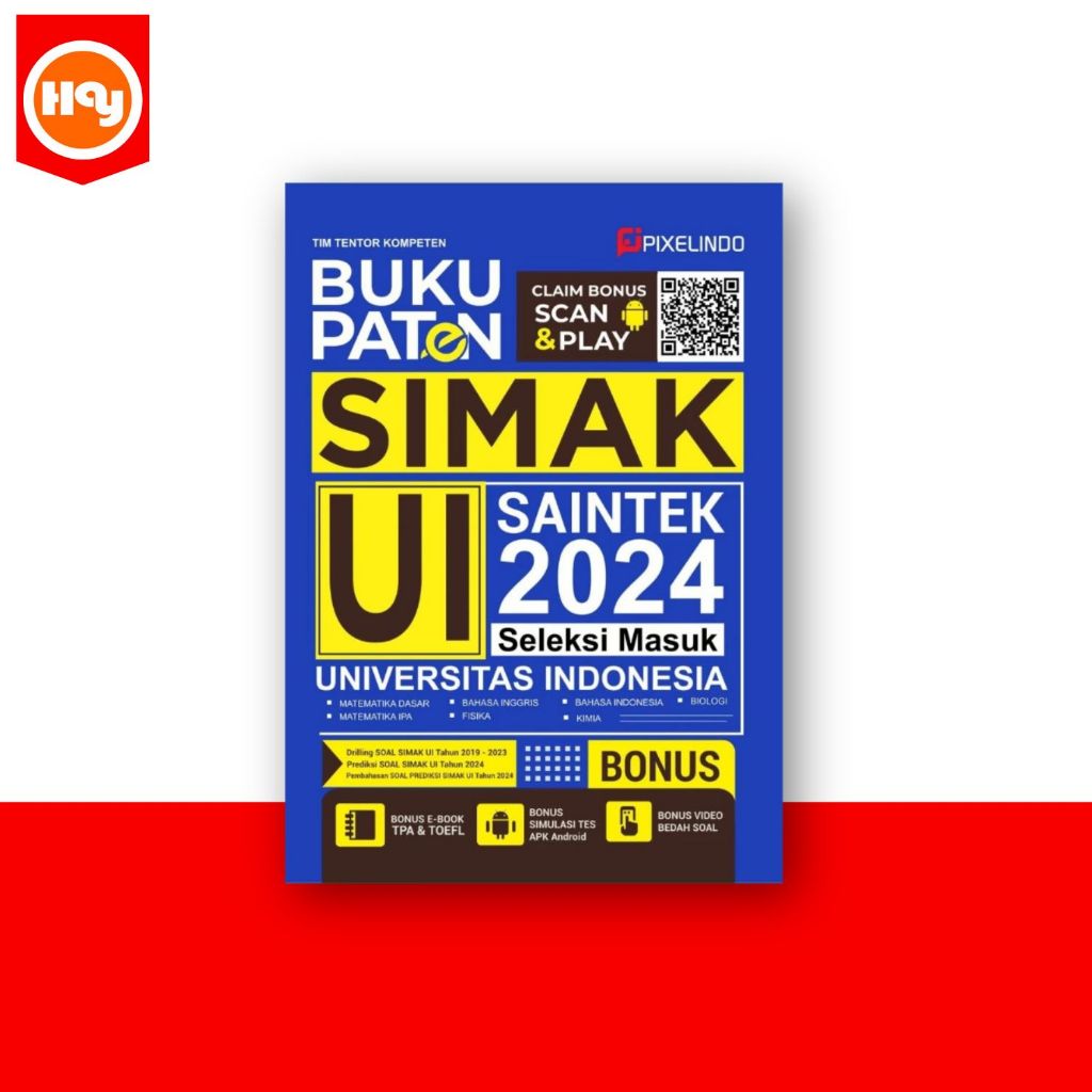 Buku SAINTEK | Paten Simak UI Saintek 2024 - Pixelindo