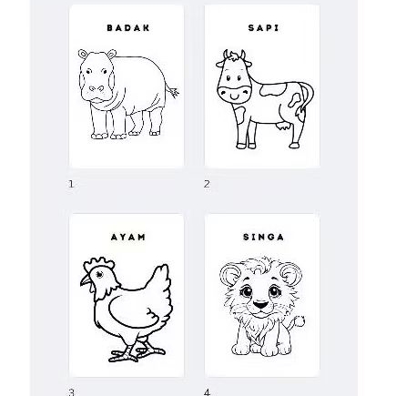 Coloring activity pdf Buku Mewarnai 50 lembar pdf saja
