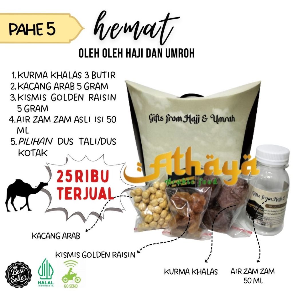 

Oleh Oleh Haji Umroh Souvenir Isi Air Zam Zam Kurma khalas Kismis Kacang Arab