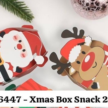 

Xmas Box Snack 2 Motif cute christmas santa deer kotak cookies natal