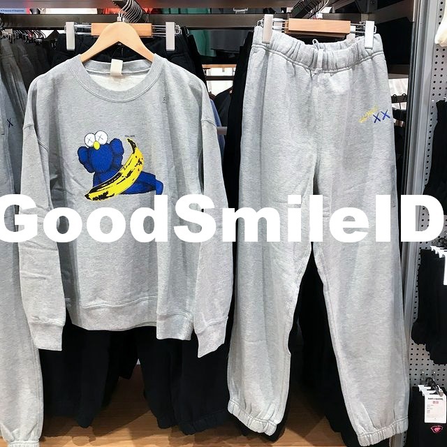 SALE!! Men UT KAWS + Warhol Sweater Crew Neck Lengan Panjang Sweater Sweatpants Celana Pria JASTIP U
