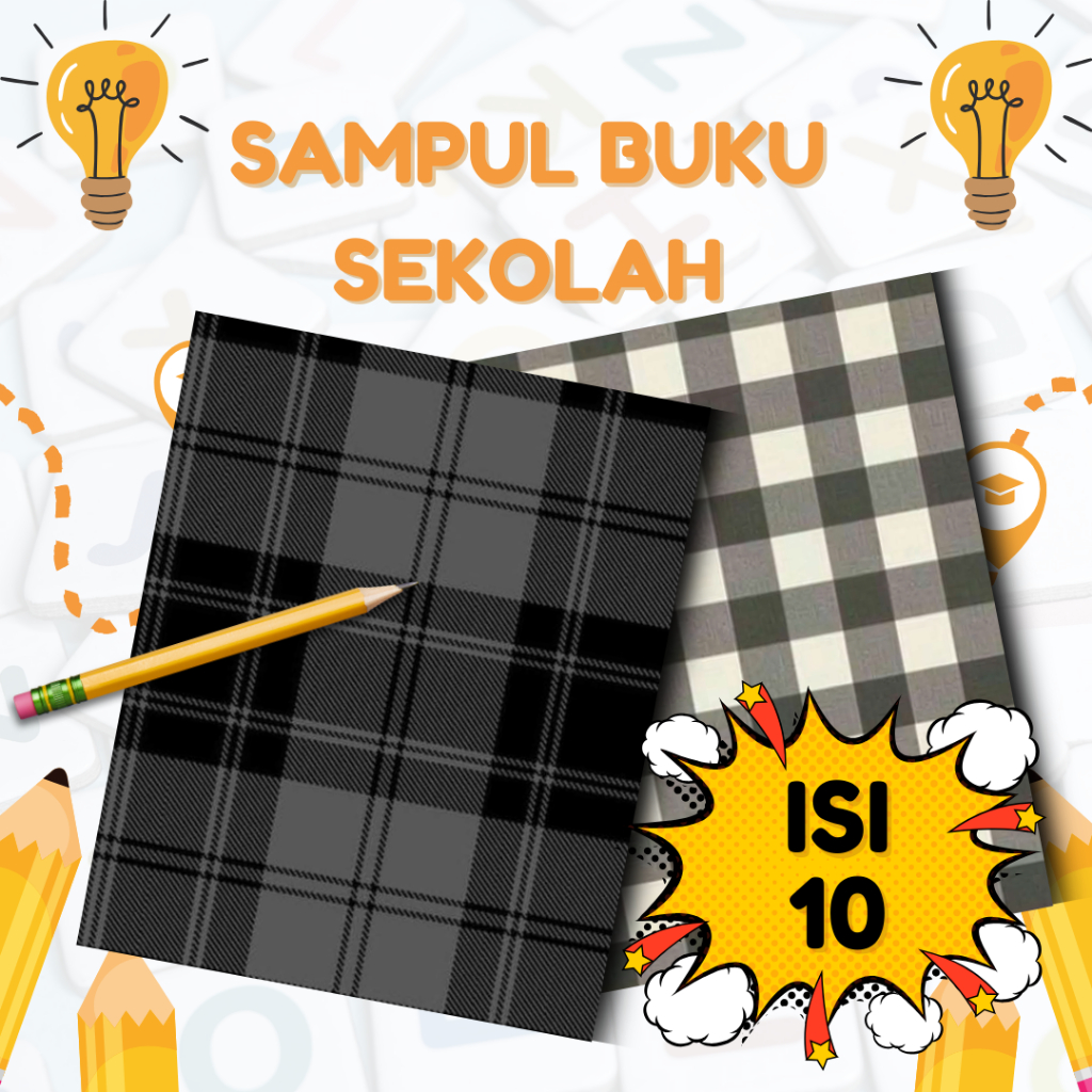 ( isi 10) Sampul Buku Kotak - Sampul Buku Aesthetic - Book Cover - Kertas Kado - Kertas Sampul