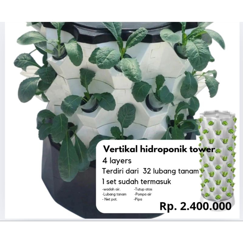 HIDROPONIK VERTIKAL TOWER 4 LAYERS
