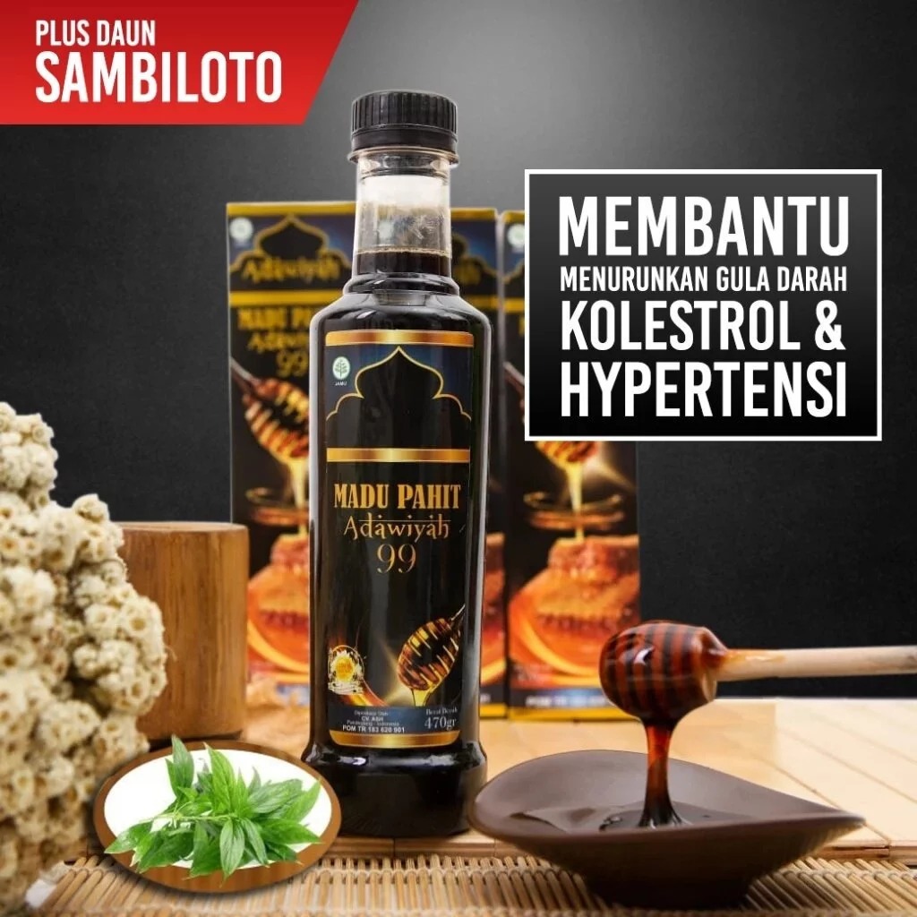 

MADU PAHIT ADAWIYAH 99 PLUS SAMBILOTO | MADU LAMBUNG GERD DIABETES KOLESTEROL ASAM URAT | MADU PAHIT