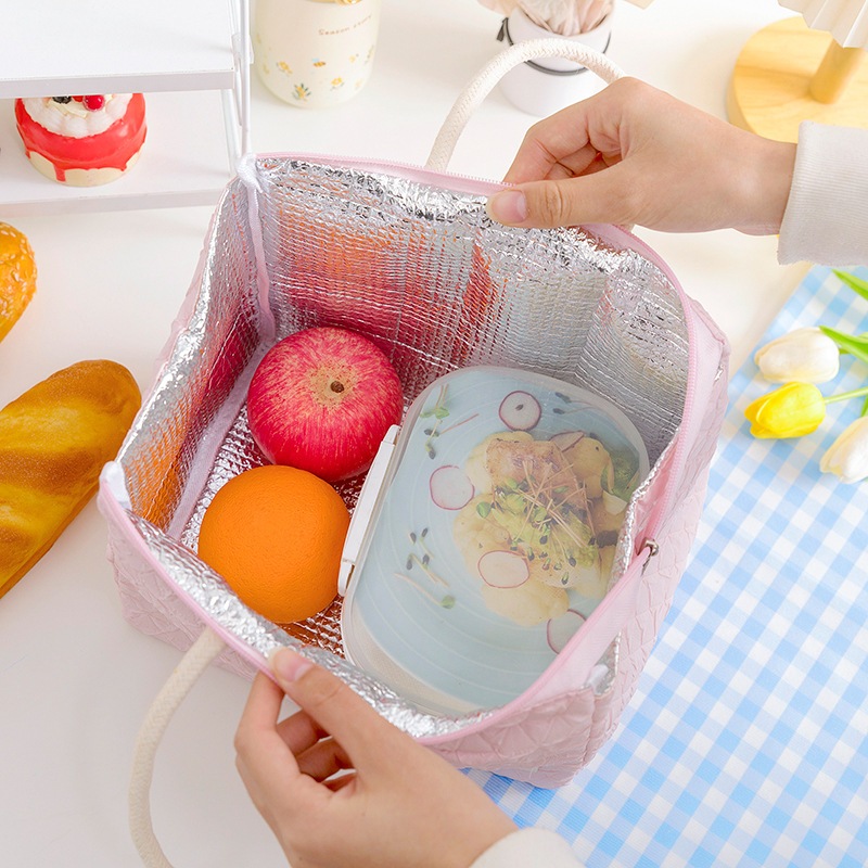 Tas Bekal Makanan Gaya Fashion Korea Berkapasitas Besar /Box Makan Aluminium Foil /Tas Bekal Candy