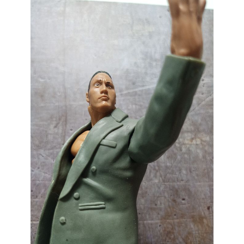 Action Figure WWE WWF Character The Rock Dwayne Johnson with Suit