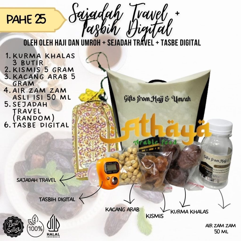 

Paket Hemat Oleh Oleh Haji Umroh + Sejadah Travel + Tasbih Digital