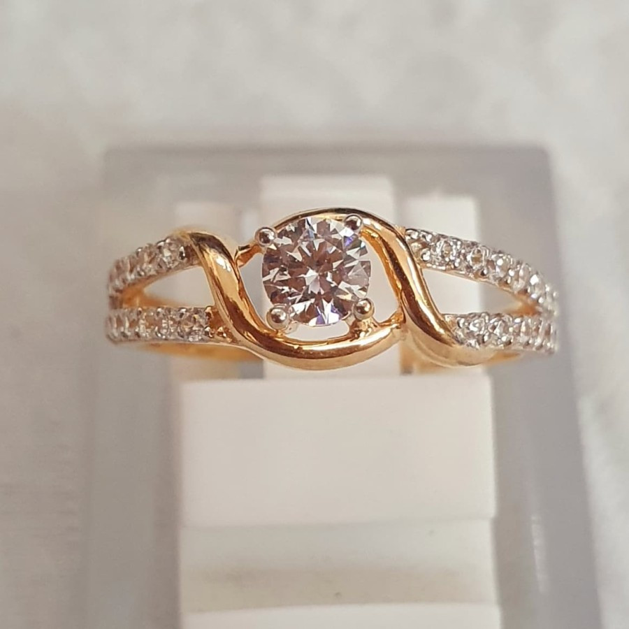 cincin emas model solitaire emas 70% 700 70 %