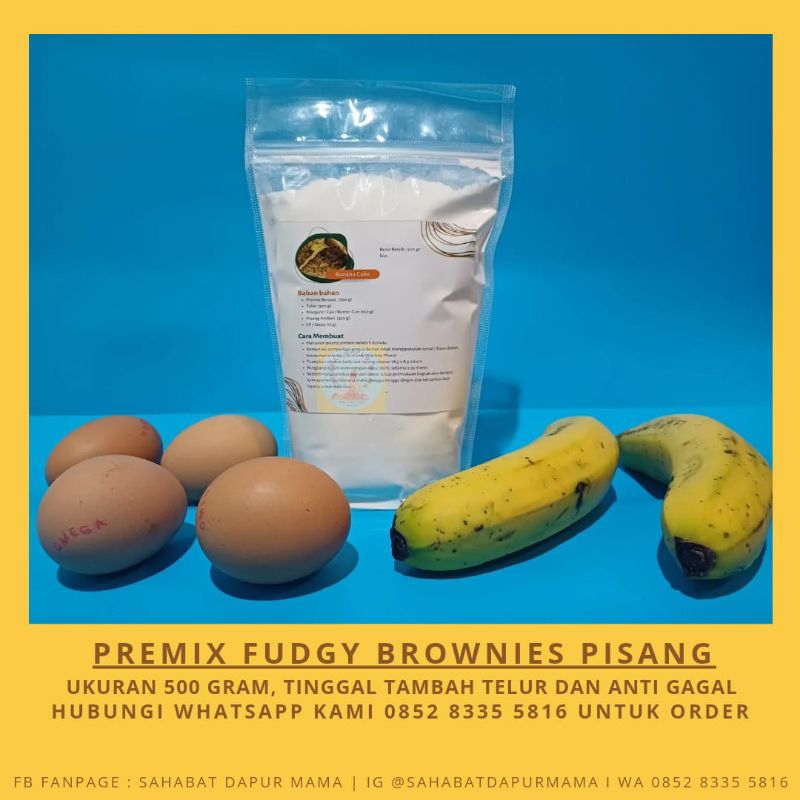 

Premix Brownies Pisang Anti Gagal 500gram