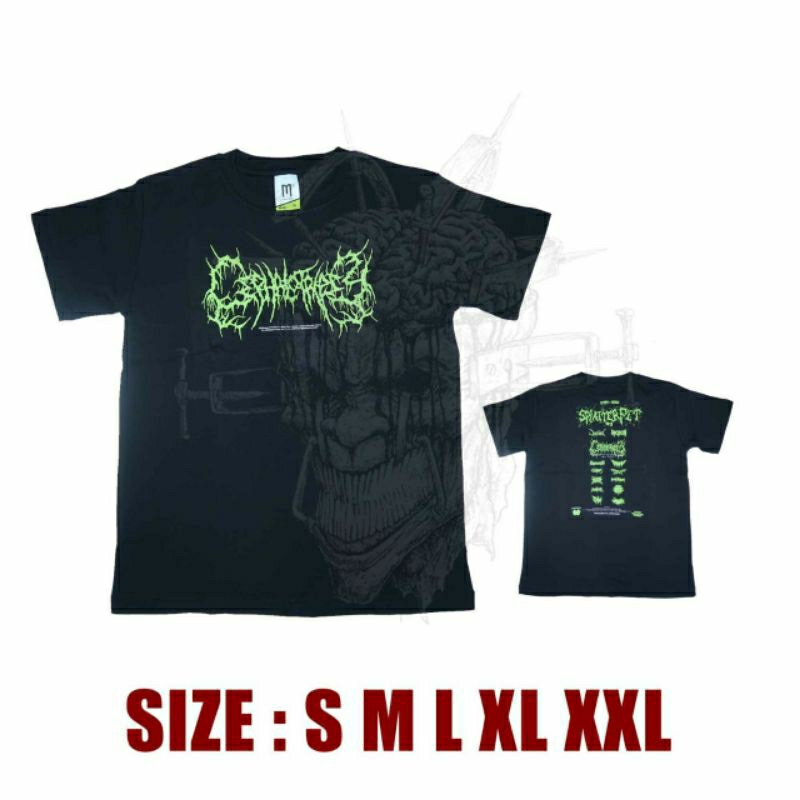 KIDS T-SHIRT - CEPHALOTRIPSY - Splatter Pit 3 - Green Logo