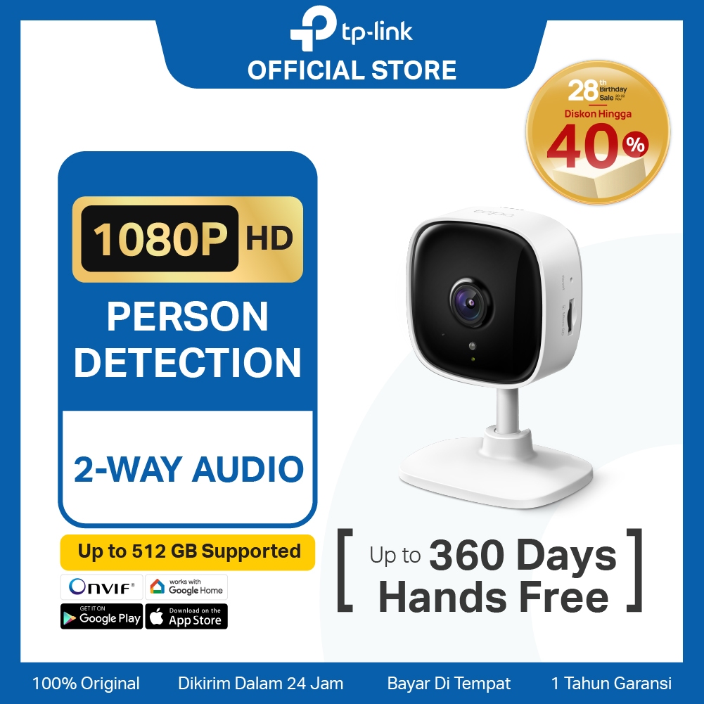 TP-Link | Tapo C100 Smart IP Camera WiFi CCTV Indoor HD Home Kamera Night Vision Remote Control New