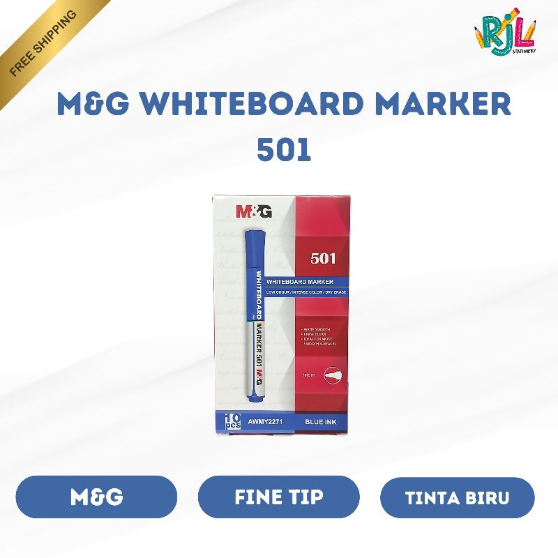

M&G Whiteboard Marker | Fine Tip | Tinta biru