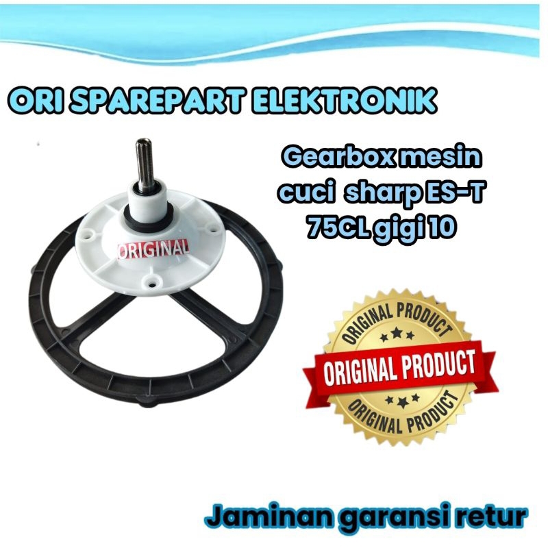 gearbox mesin cuci sharp ES-T 75CL gigi 10