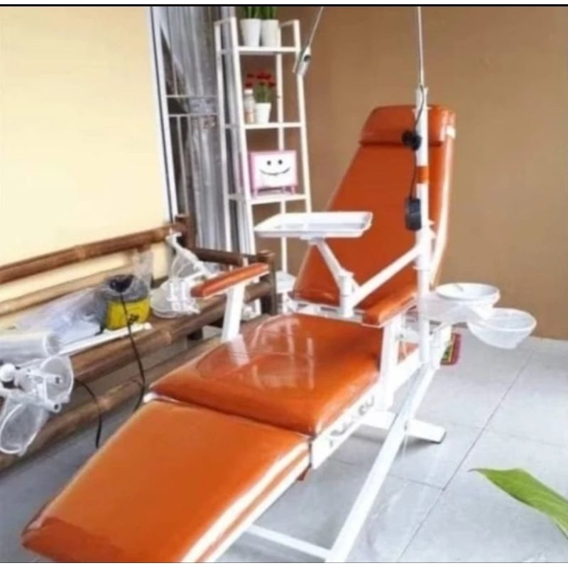 KURSI PASIEN PERIKSA GIGI LIPAT DENTAL UNIT PORTABLE  CUSTOM