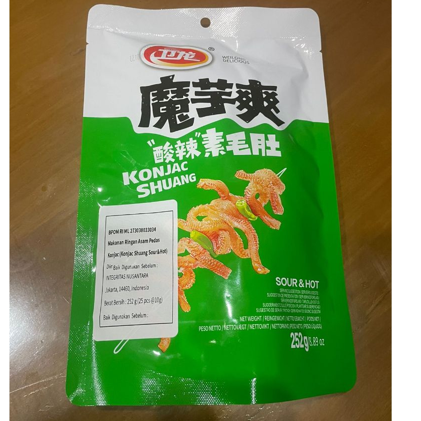 

WEILONG KONJAC SHUANG ASAM PEDAS SOUR & HOT 252GR HIJAU