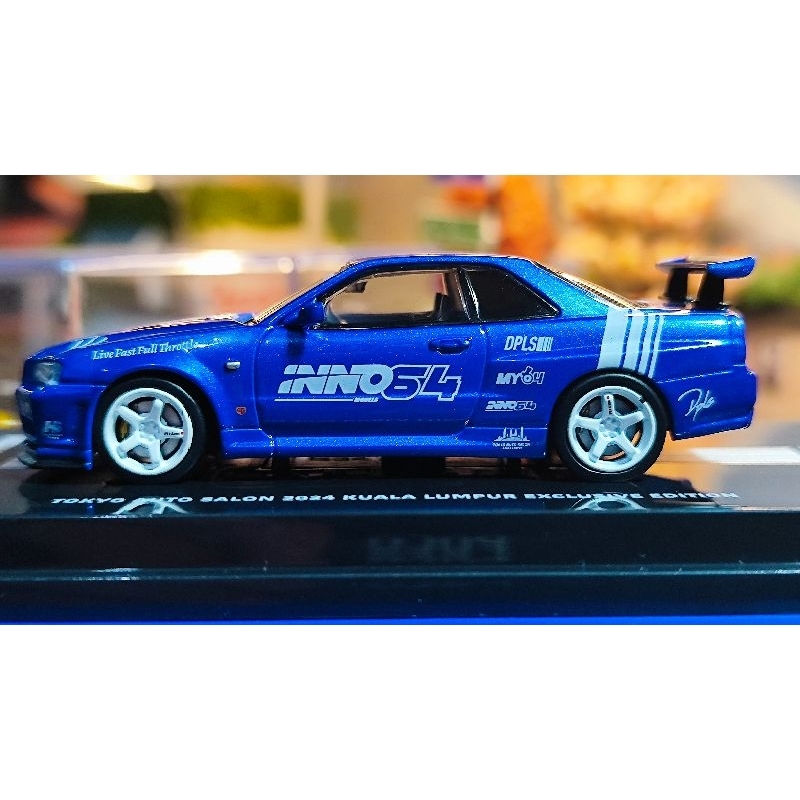 INNO64 Nissan Skyline GT-R R34 V Spec Blue Tokyo Auto Salon Kuala Lumpur Malaysia 2024 TASKL Exclusi