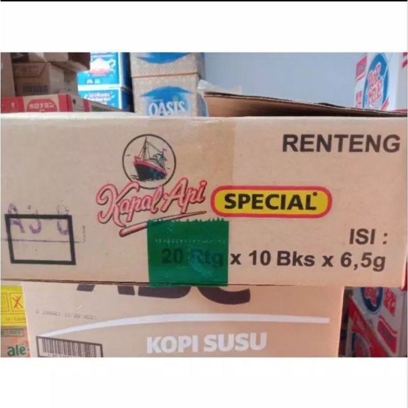 

Kopi kapal api spesial mini 6,5gr tanpa gula 1 dus=20 renceng