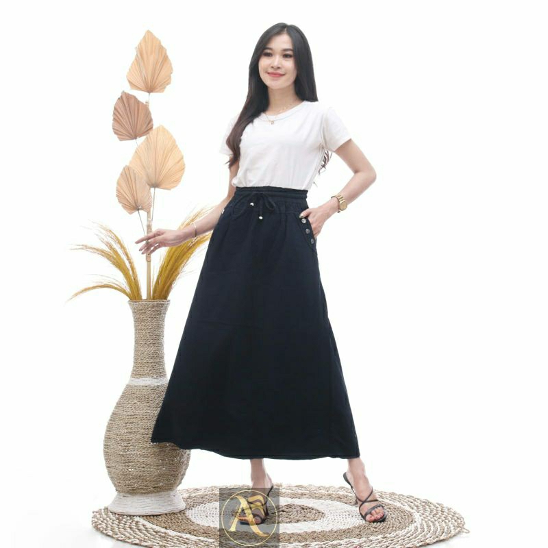 Rok Jeans Wanita Etude/Rok Jeans Payung/Rok Klok Big Jumbo Size