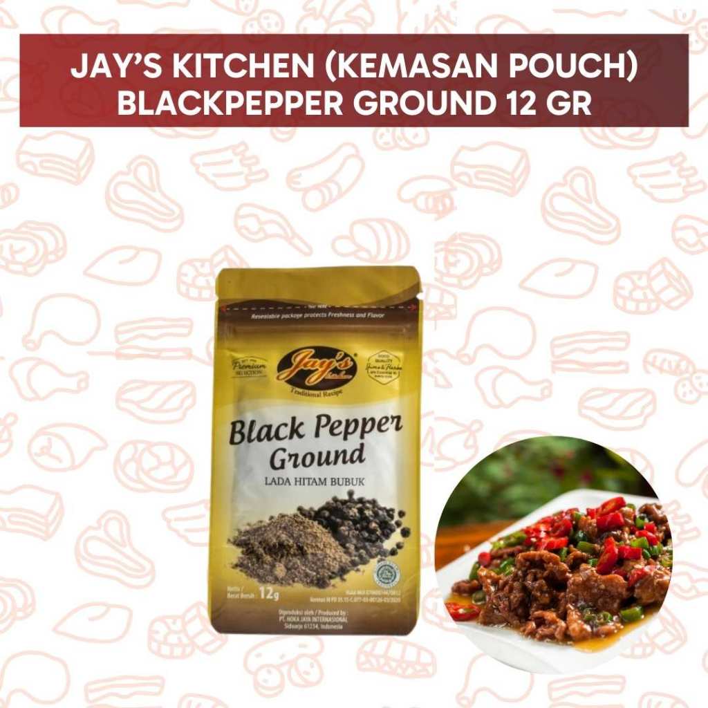 

JAY'S KITCHEN BLACKPEPPER GROUND/LADA HITAM 12 GRAM