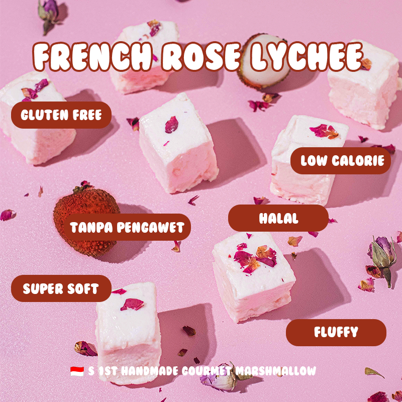 

French Rose Lychee Magic Marshmallow - (HALAL) Big Box Version
