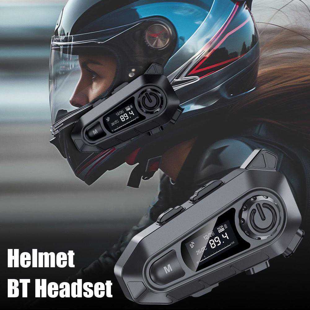 HEADSET HELM BLUETOOTH LED HEADSET BLUETOOTH HELM FM RADIO IPX6