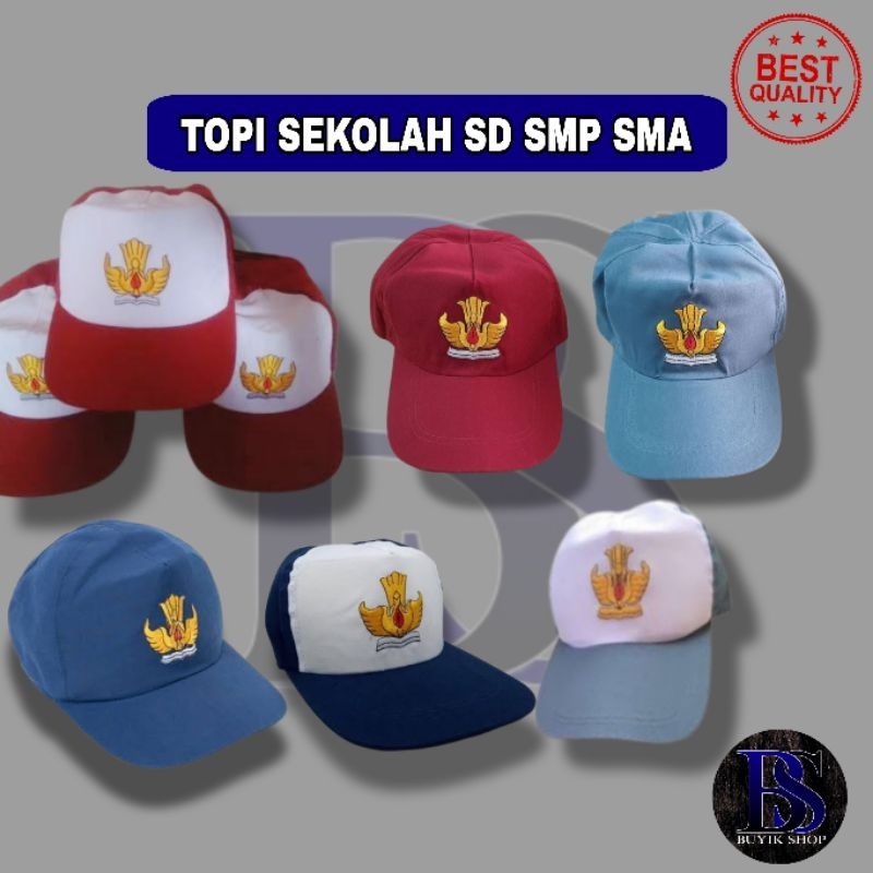 Topi SD SMP SMA SMK | Topi Sekolah SD SMP SMA SMK Bordir Tutwuri
