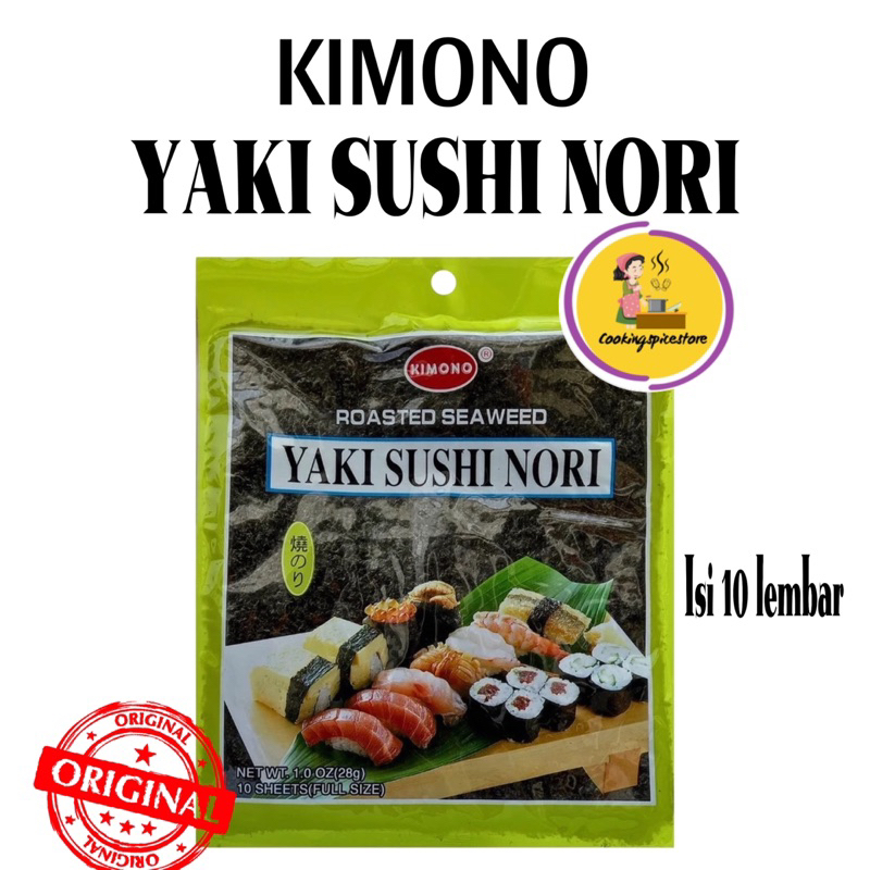 

Kimono sushi/ Yaki Sushi Nori / sushi roll / seaweed roll/ seaweed sheet/ rumput laut 28grm