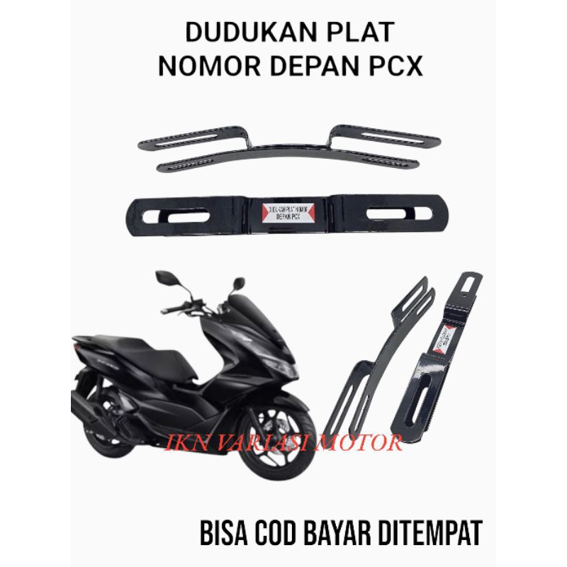 Termurah Breket dudukan plat nomor motor  pcx depan / bracket besi dudukan nopol pcx 150/160