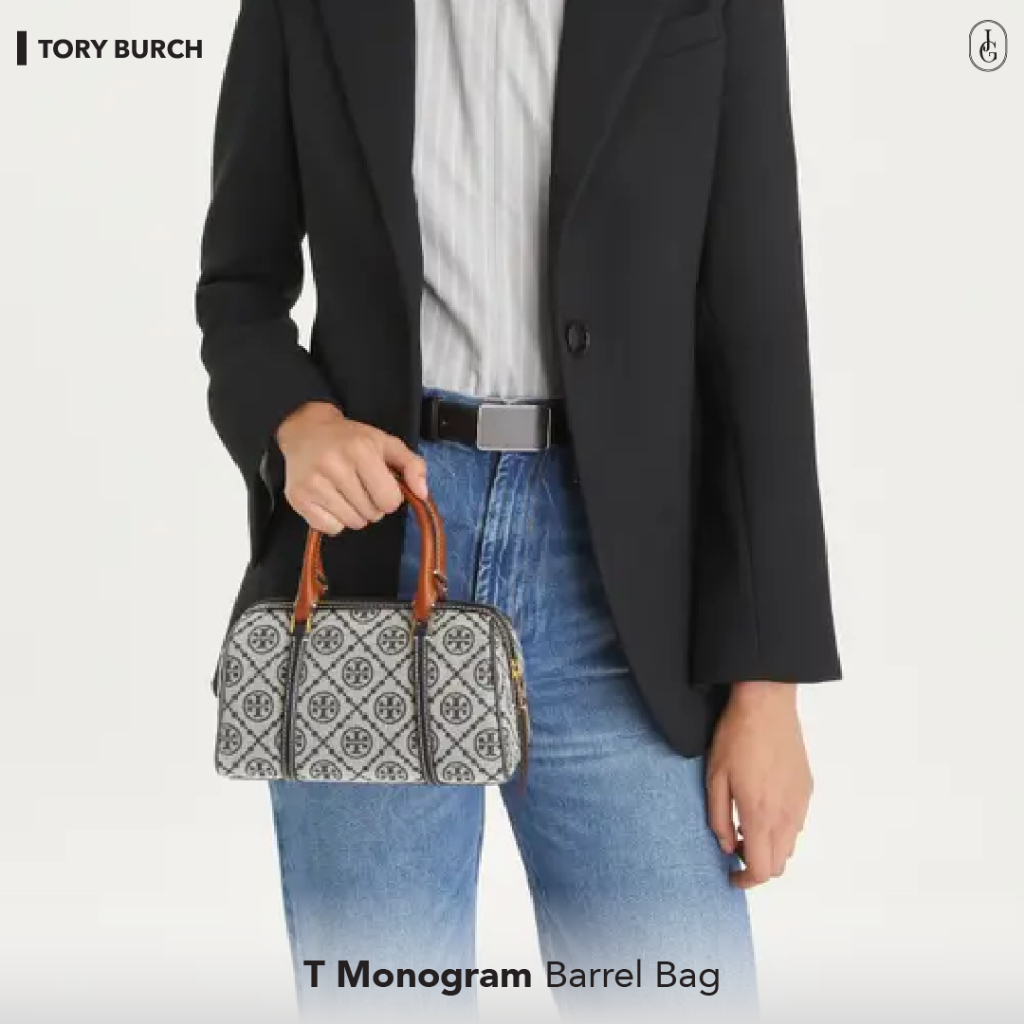 Tory Burch T Monogram Barrel Bag
