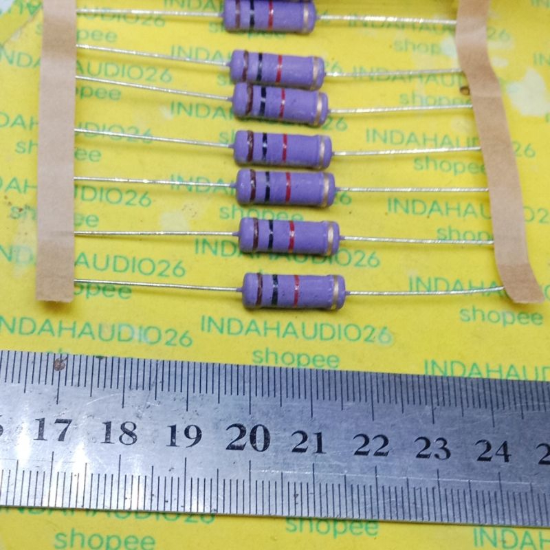 UNGU 1K 3W 5% kaki tembaga resistor 1 k 3 watt  1 kilo ohm 3 w 3watt 5