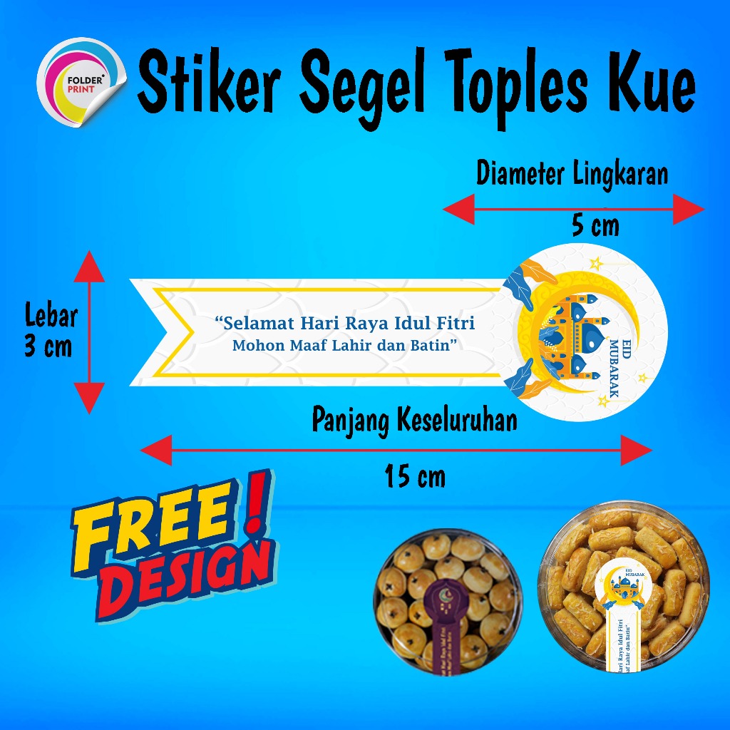 

Stiker Kue Kering Lebaran Custom Label Segel Toples