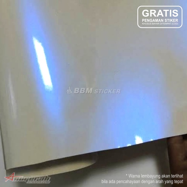 Stiker skotlet warna putih lembayung biru moonlight magic keren