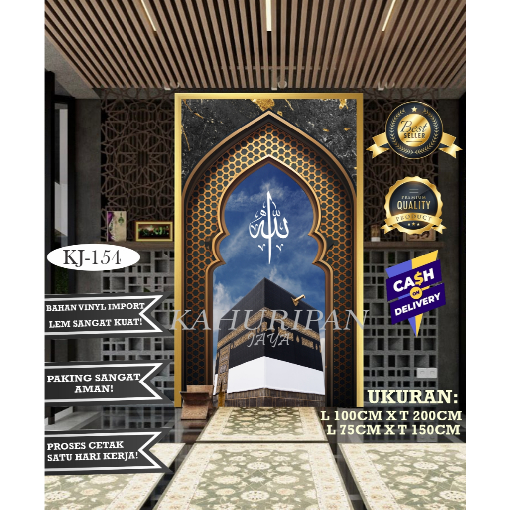 PROMO Mihrab Mushola Rumah - Sticker Mihrab Mushola Rumah - Wallpaper Mihrab - Stiker Mushola Rumah.