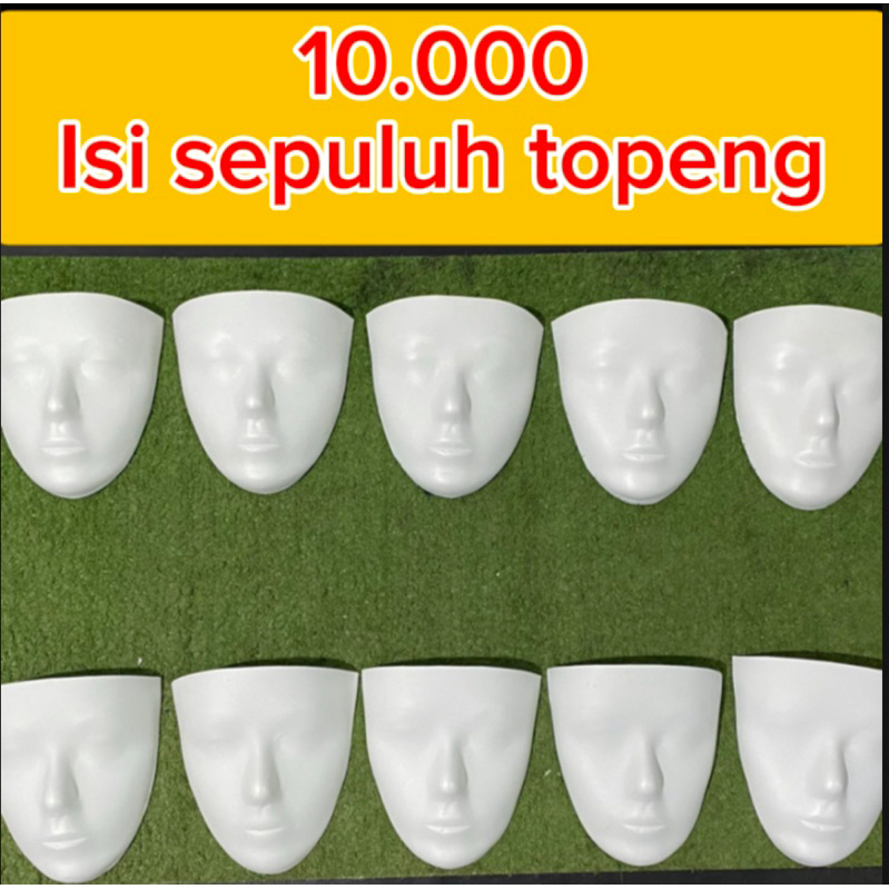 

media lukis/mewarnai topeng isi 10 pcs