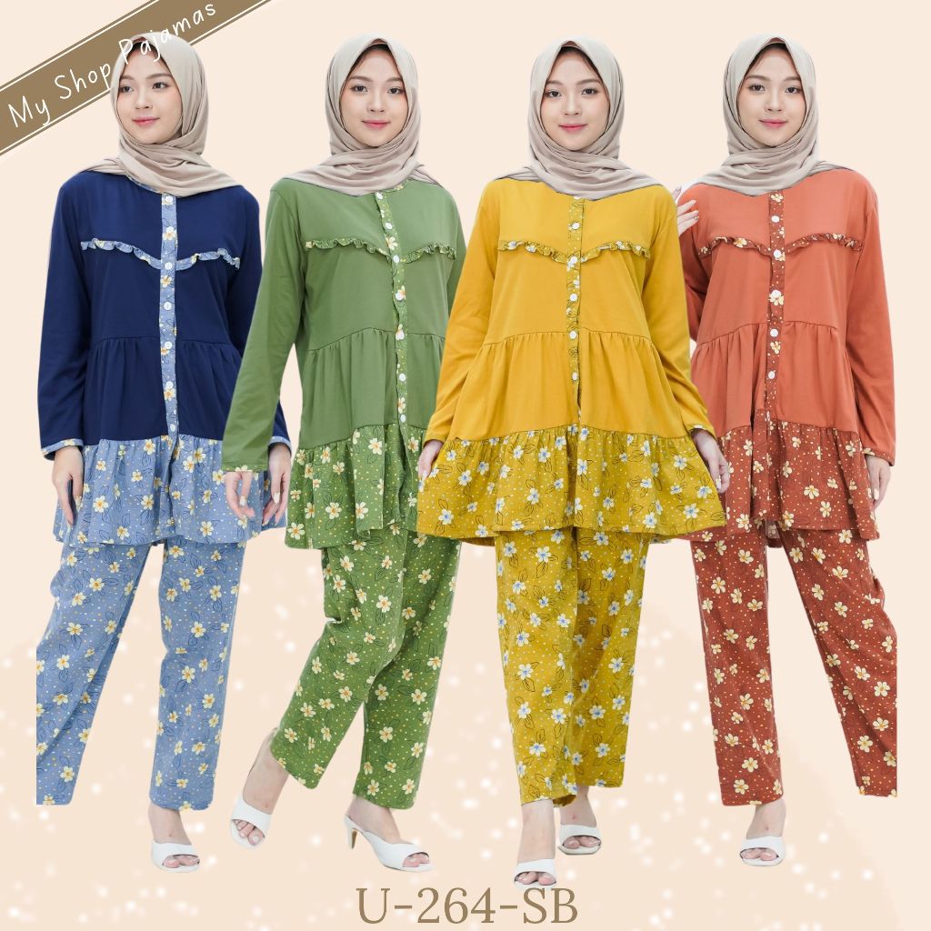 ONESET TUNIK MAMA SIZE FOREVER TANGAN PANJANG WANITA DEWASA U-291-1 PP U-264SB