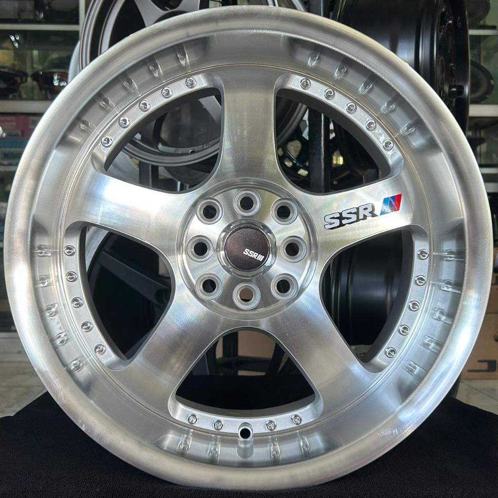 VELG MOBIL RING 17 - VELG SSR RING 17X8.5/8.5 HOLE 8X100/114.3 ET 35/42 SILVER MACHINE FACE