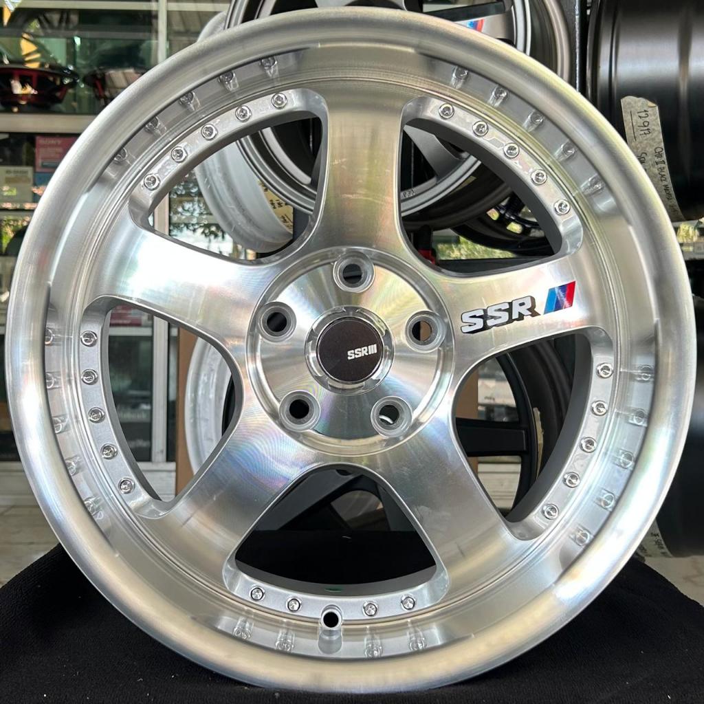VELG MOBIL RING 17 - VELG SSR RING 17X7.5 HOLE 5X114.3 ET 40 SILVER MARCHINE FACE