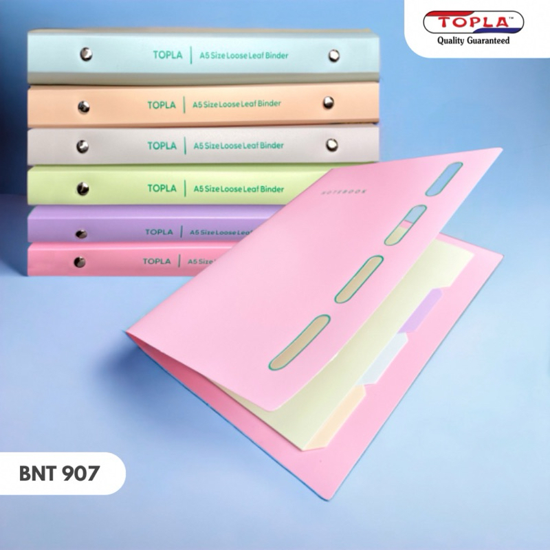 

TOPLA binder note buku tulis A5 warna pastel 20 lubang