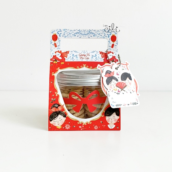 

(BOX JAR 400 ml IMLEK ) kotak kue kering toples tabung sincia cny chinesenewyear (isi 10)