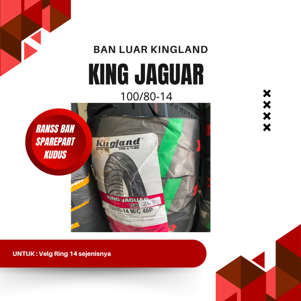 BAN LUAR KINGLAND KING JAGUAR 100/80-14