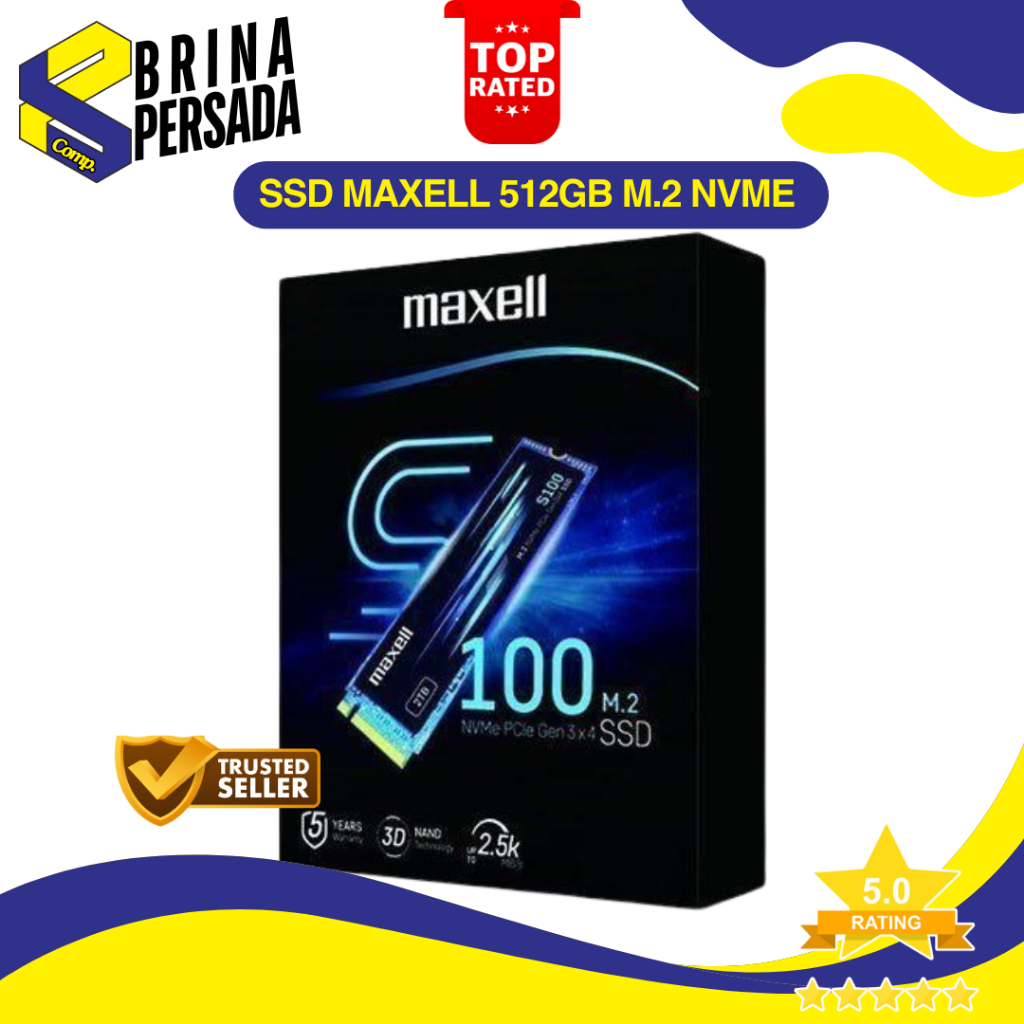 SSD MAXELL 128GB / 512GB / 1TB M.2 NVME Read and Write Speed 1.000GB Up to 2.5k Mb/s